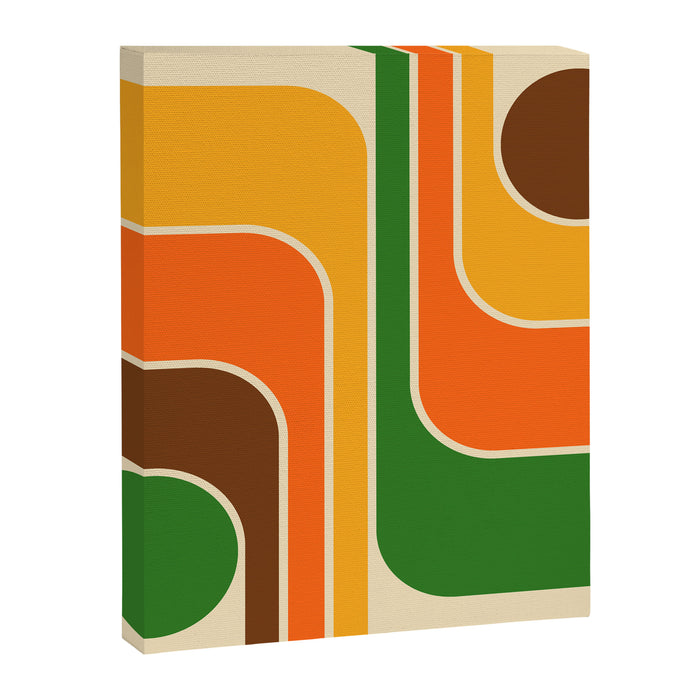 1970s Retro Vintage Style Geometric Design 743 Scandi Canvas Print Gallery Image 1