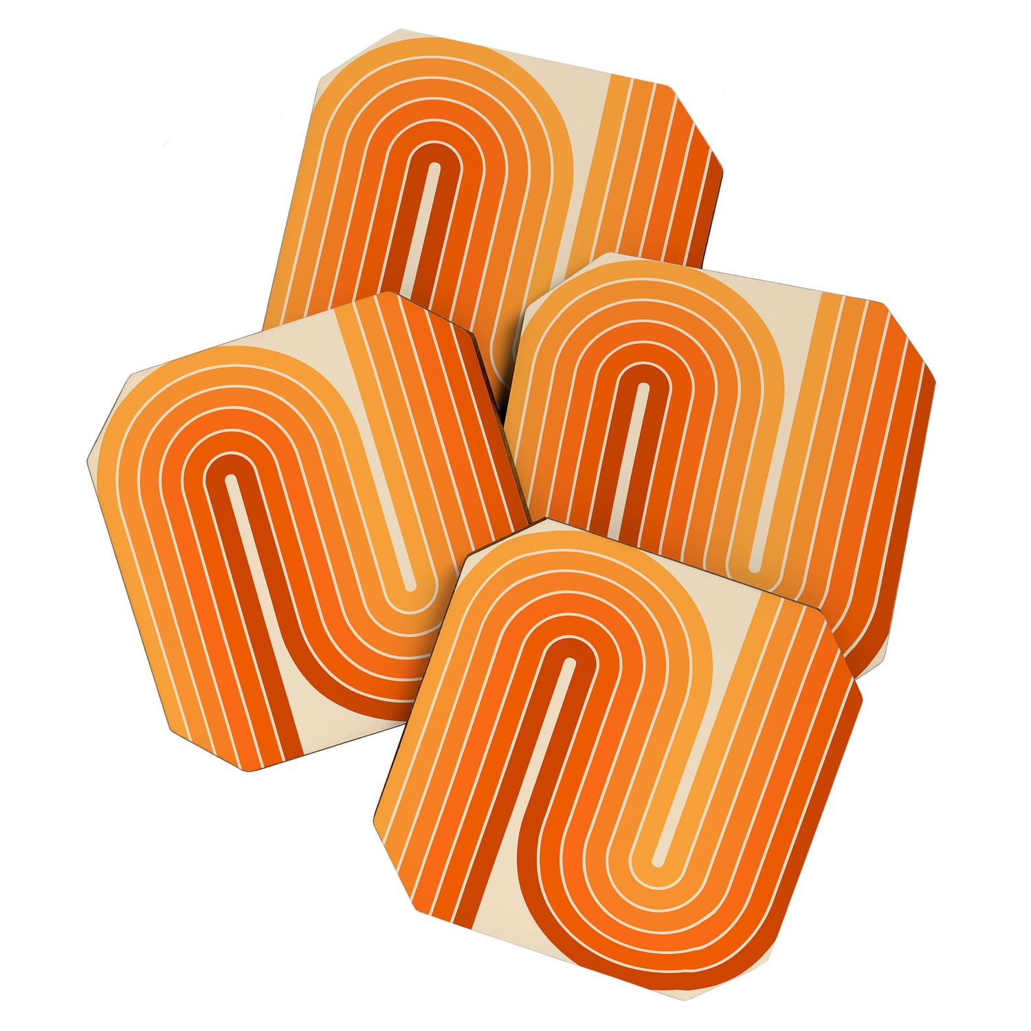 70s Retro Vintage Style Minimal Design 553 Coaster Gallery Image 1