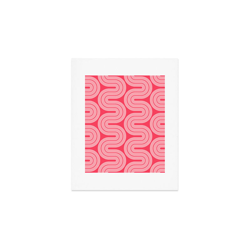 70s Throwback Wavy Stripes Pattern Art Print Gallery Image 1