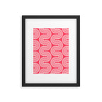 70s Throwback Wavy Stripes Pattern Framed Art Print Gallery Image 6