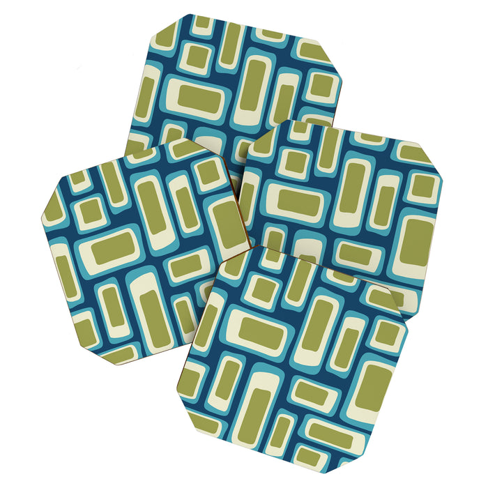Mid Century Modern Abstract Composition 858 Coaster Gallery Image 1