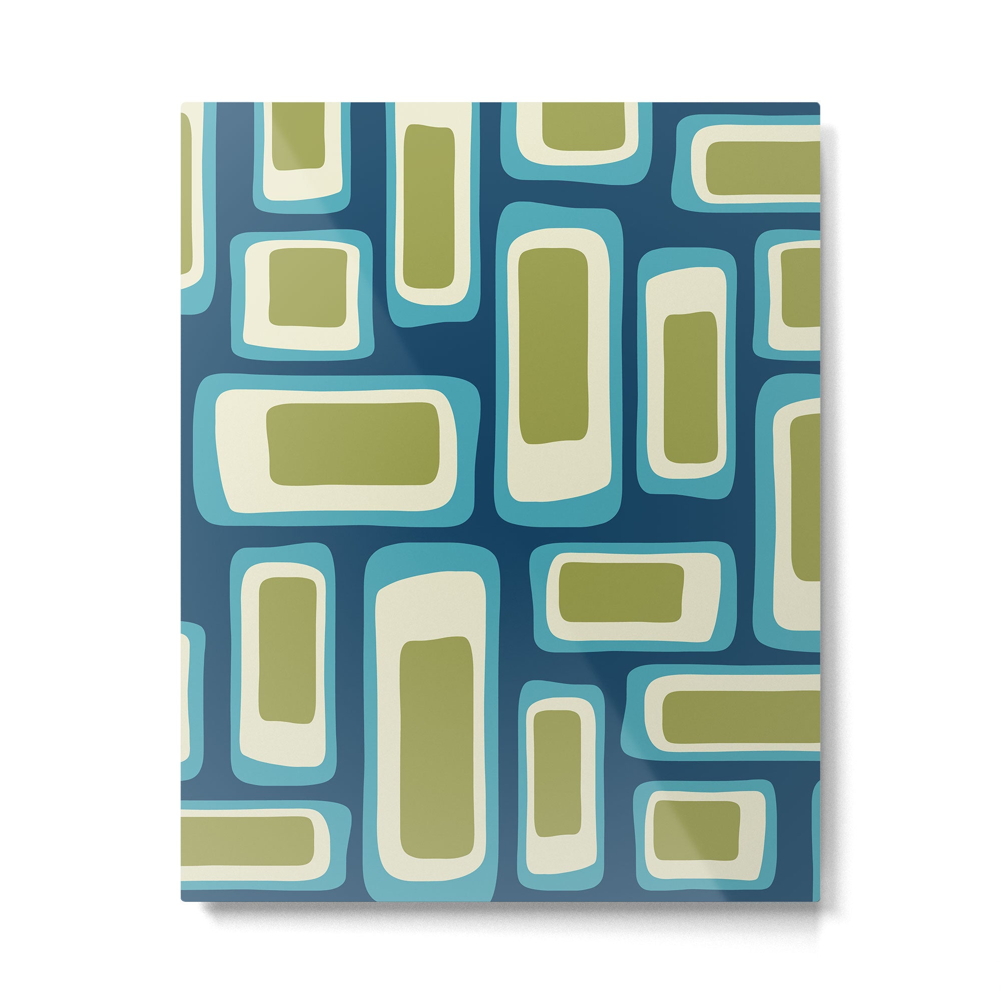 Mid Century Modern Abstract Composition 858 Metal Print Gallery Image 6