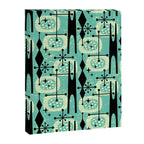Retro 1950s Style Mid Century Modern 771 Mid Mod Turquoise Canvas Print Gallery Image 8