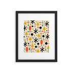 Retro Atomic Abstract Geometric Starburst Pattern Framed Art Print Gallery Image 6