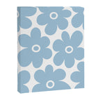 Retro Flowers Blue and White Canvas Print Gallery Image 8