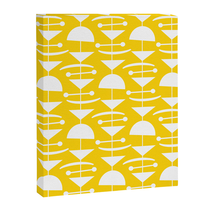 Retro Mid Century Modern Abstract Mobile 652 Yellow Canvas Print Gallery Image 1