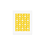 Retro Mid Century Modern Abstract Mobile 652 Yellow Art Print Gallery Image 1
