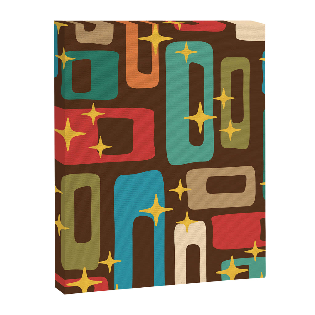 Retro Mid Century Modern Abstract Pattern 222 Canvas Print Gallery Image 8