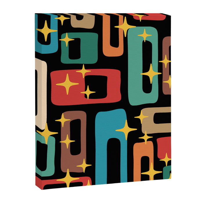 Retro Mid Century Modern Abstract Pattern 223 Canvas Print Gallery Image 1
