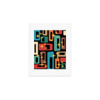 Retro Mid Century Modern Abstract Pattern 223 Art Print Gallery Image 1
