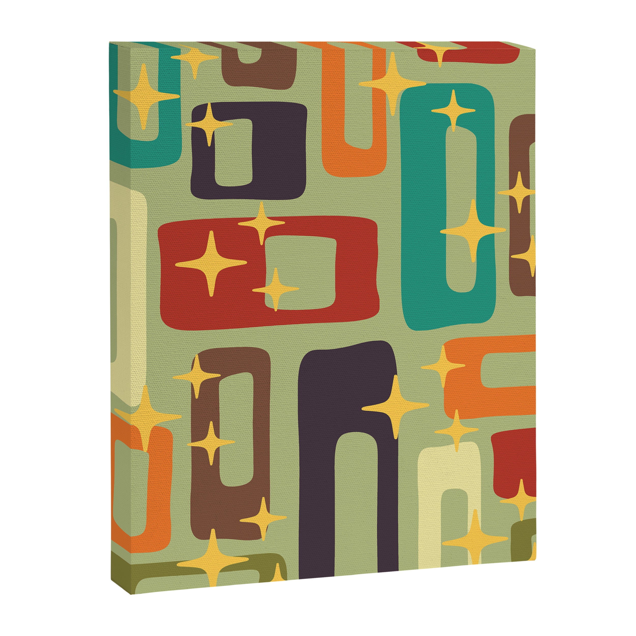 Retro Mid Century Modern Abstract Pattern 225 Canvas Print Gallery Image 8