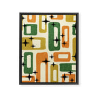 Retro Mid Century Modern Abstract Pattern 231 Autumn Framed Canvas Print Gallery Image 8