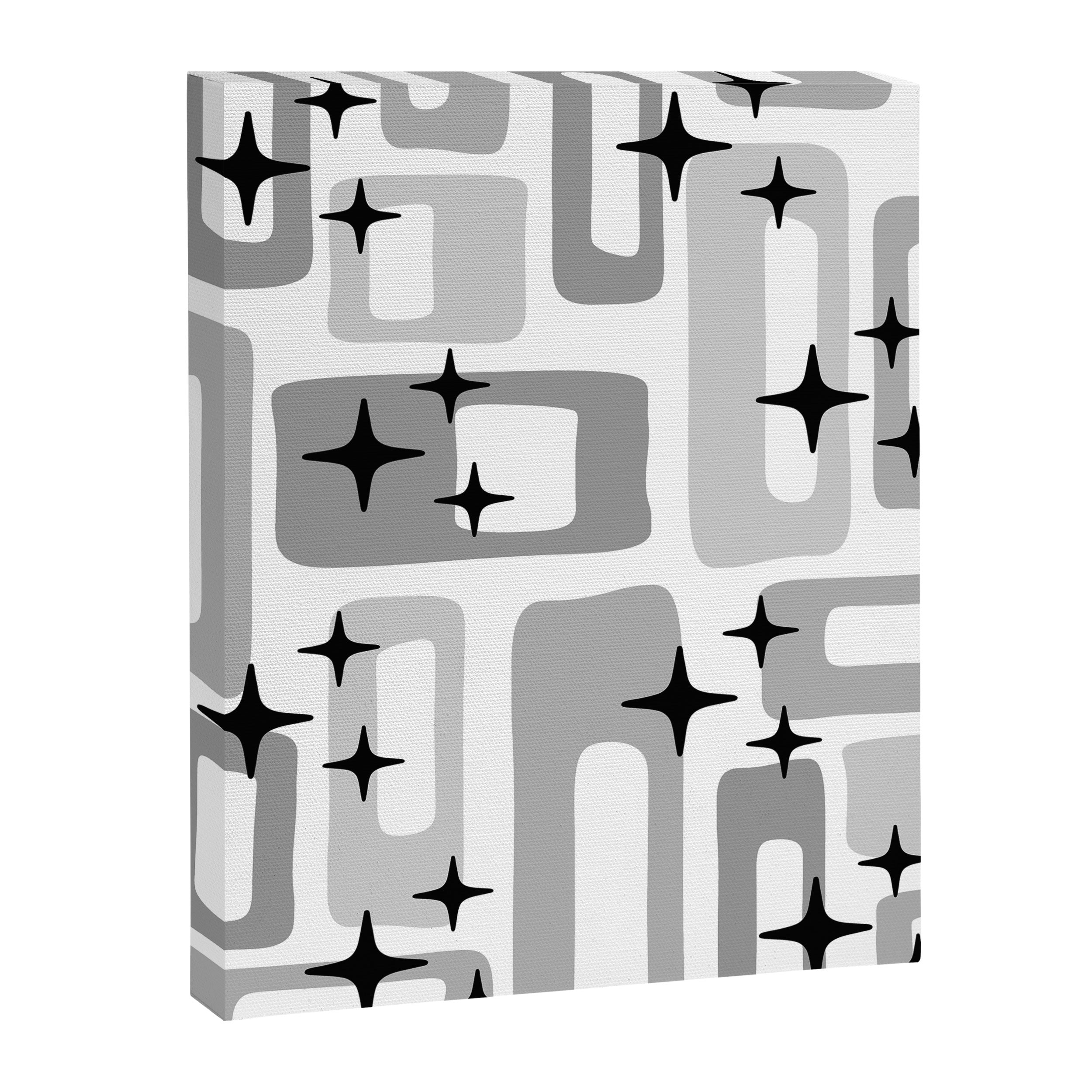 Retro Mid Century Modern Abstract Pattern 241 Canvas Print Gallery Image 8