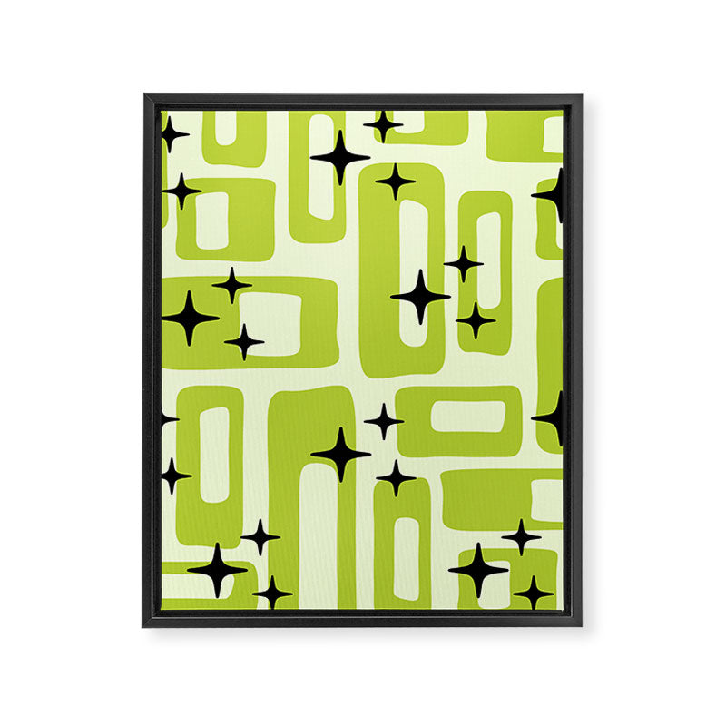 Retro Mid Century Modern Abstract Pattern 246 Framed Canvas Print Gallery Image 8