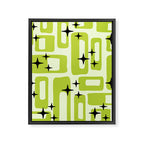 Retro Mid Century Modern Abstract Pattern 246 Framed Canvas Print Gallery Image 8