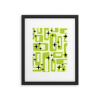 Retro Mid Century Modern Abstract Pattern 246 Framed Art Print Gallery Image 6