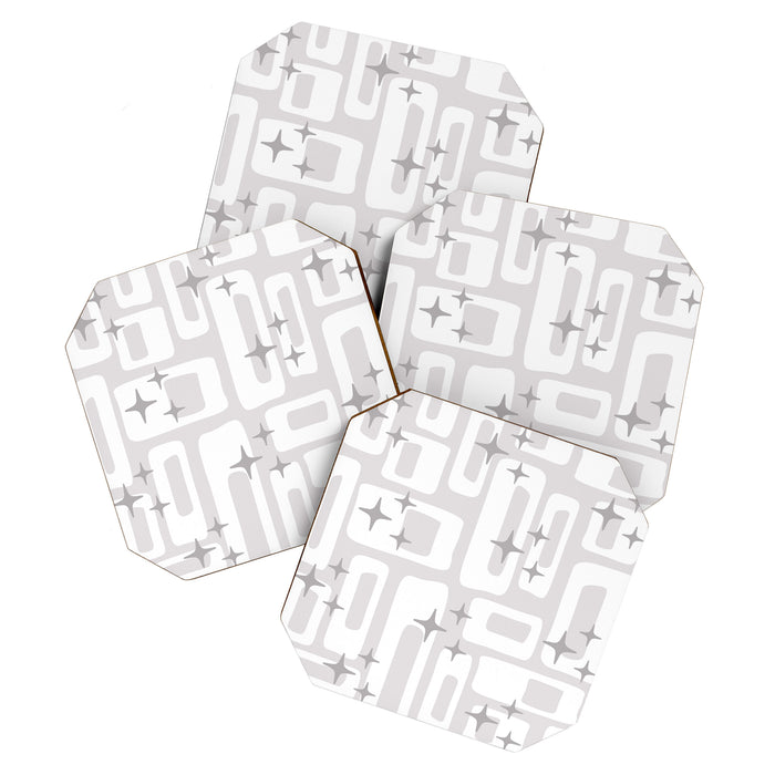 Retro Mid Century Modern Abstract Pattern 301 Coaster Gallery Image 1