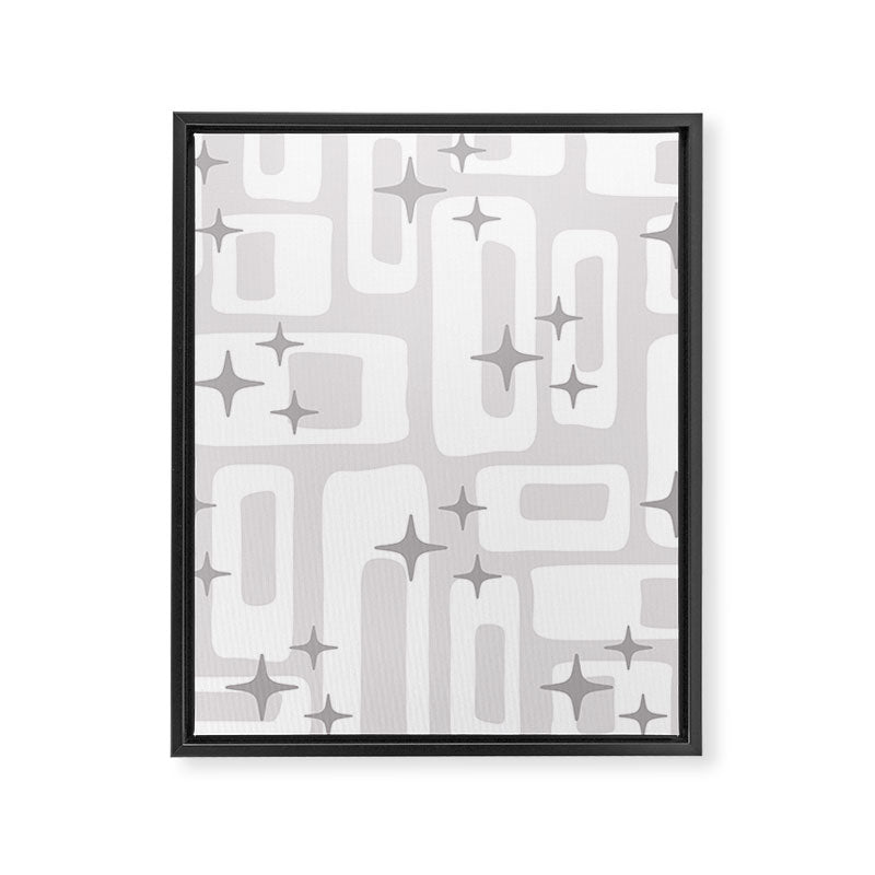Retro Mid Century Modern Abstract Pattern 301 Framed Canvas Print Gallery Image 8