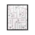 Retro Mid Century Modern Abstract Pattern 301 Framed Canvas Print Gallery Image 8
