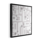 Retro Mid Century Modern Abstract Pattern 301 Framed Canvas Print Gallery Image 2