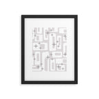 Retro Mid Century Modern Abstract Pattern 301 Framed Art Print Gallery Image 6