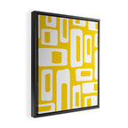 Retro Mid Century Modern Abstract Pattern 335 Yellow Framed Canvas Print Gallery Image 2