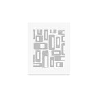Retro Mid Century Modern Abstract Pattern 336 Gray Art Print Gallery Image 1