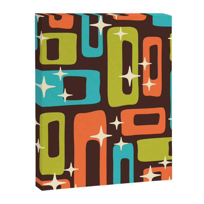 Retro Mid Century Modern Abstract Pattern 632 Canvas Print Gallery Image 1