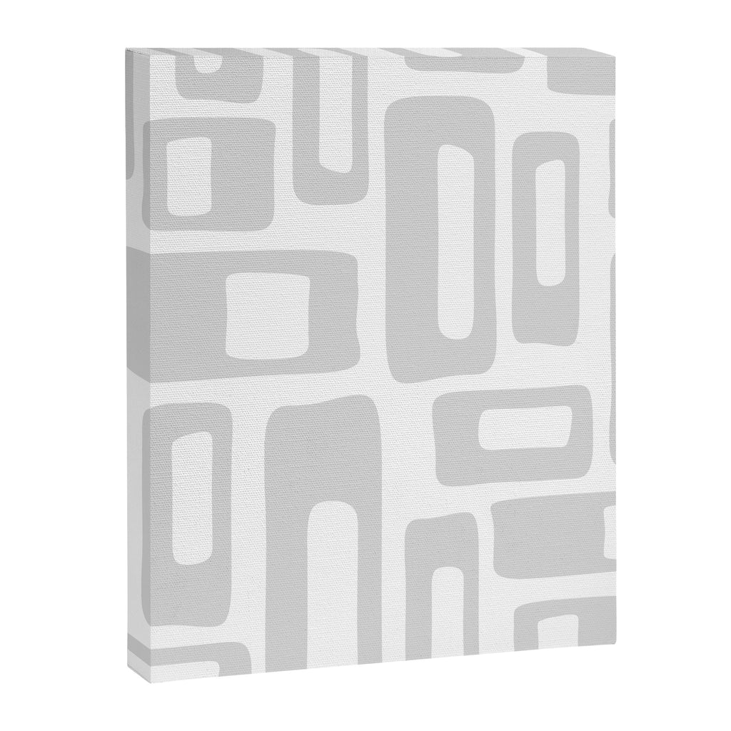 Retro Mid Century Modern Abstract Pattern 731 Winter Gray Canvas Print Gallery Image 8