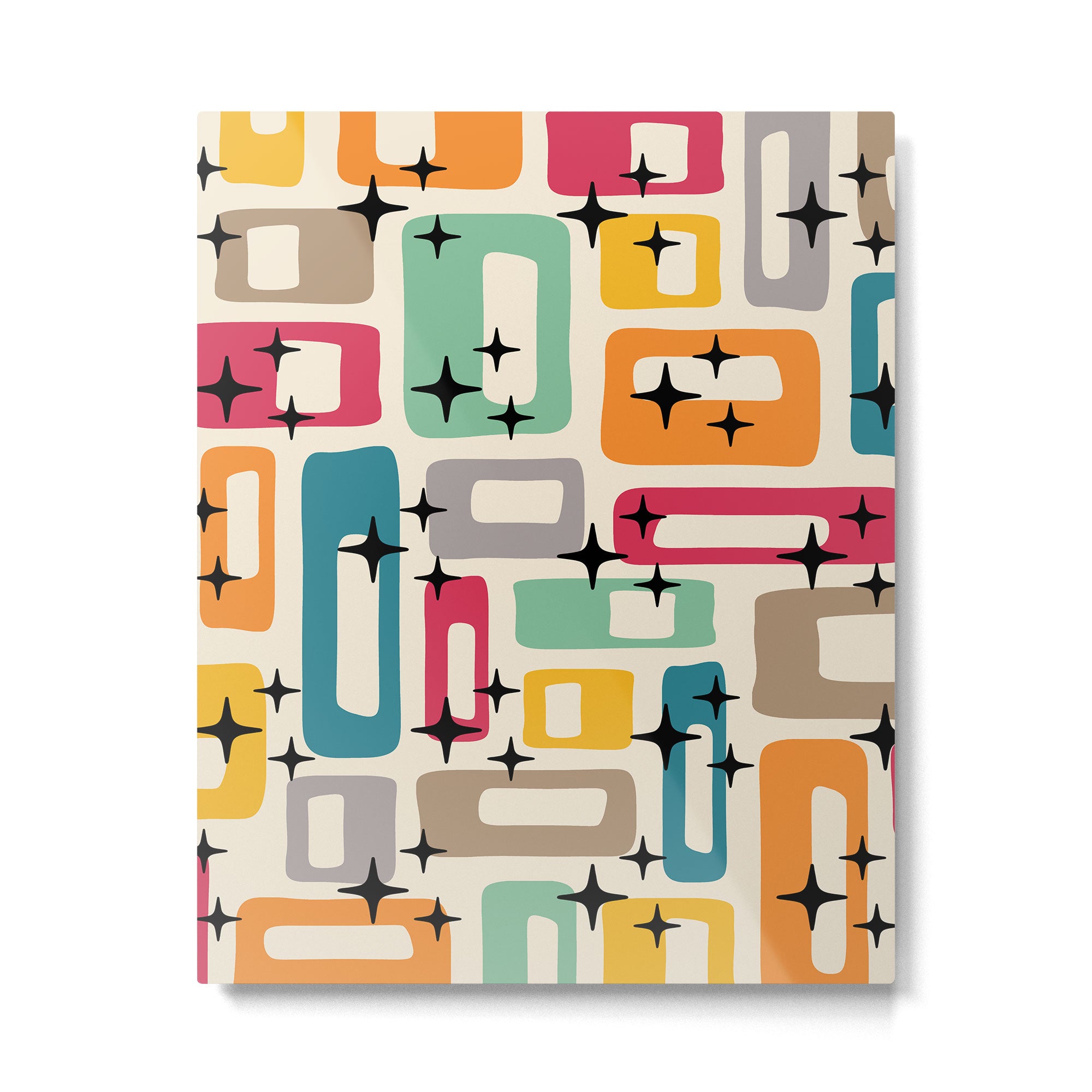 Retro Mid Century Modern Abstract Metal Print Gallery Image 6