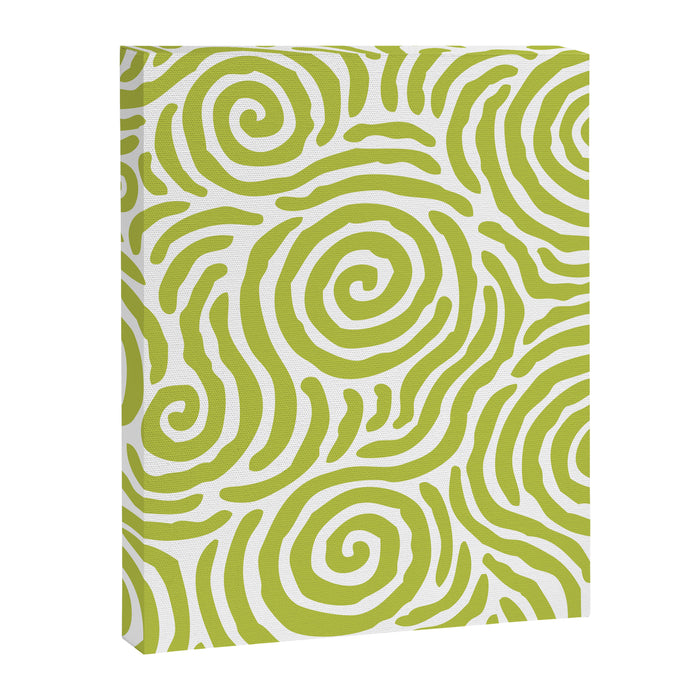 Ripple Effect Pattern Chartreuse Canvas Print Gallery Image 1