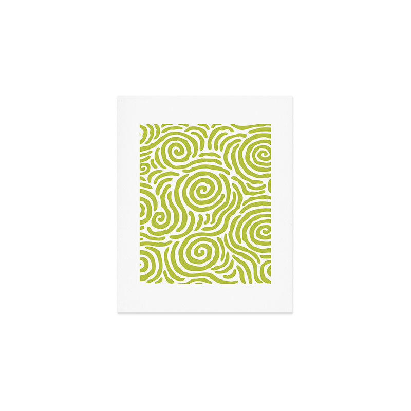 Ripple Effect Pattern Chartreuse Art Print Gallery Image 1
