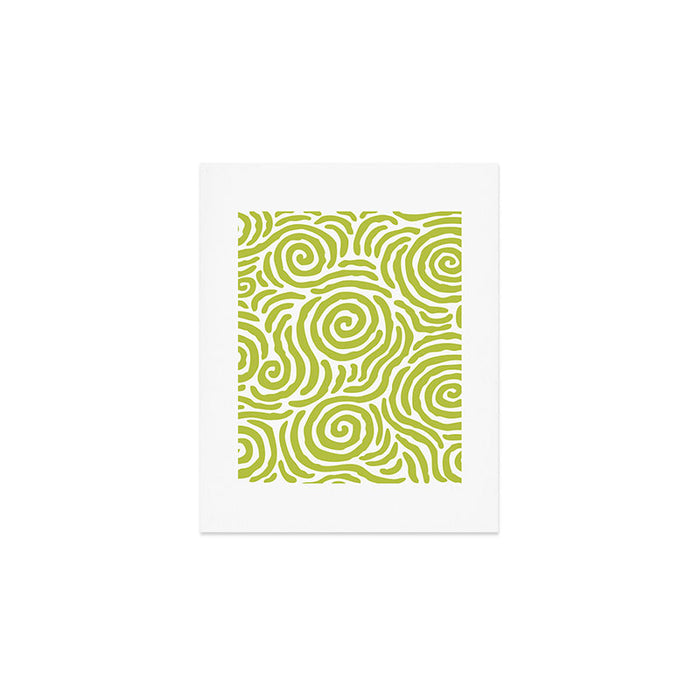 Ripple Effect Pattern Chartreuse Art Print Gallery Image 1