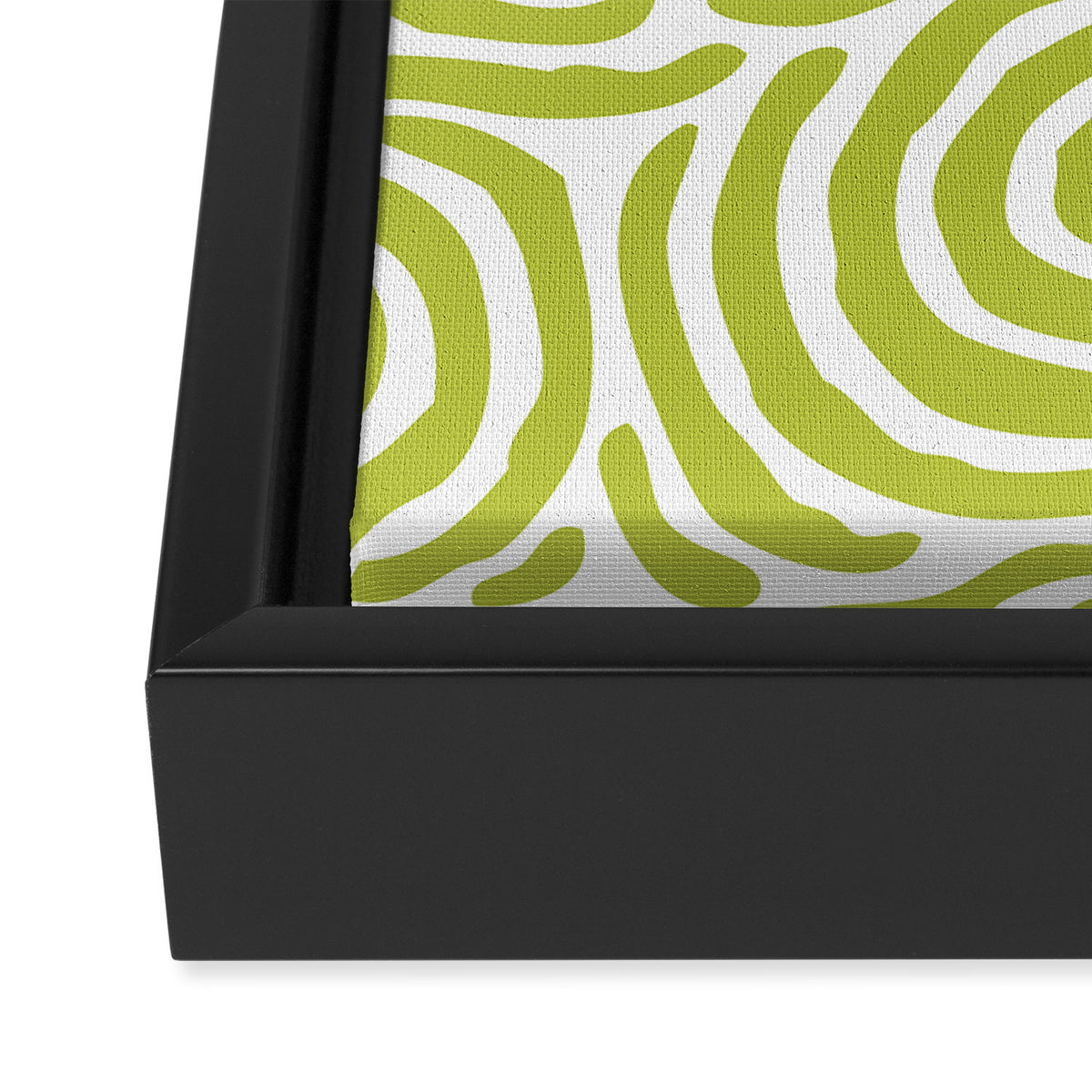 Ripple Effect Pattern Chartreuse Framed Canvas Print Gallery Image 3
