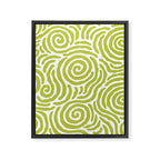 Ripple Effect Pattern Chartreuse Framed Canvas Print Gallery Image 8