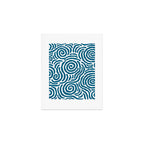 Ripple Effect Pattern Peacock Blue Art Print Gallery Image 1
