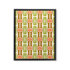 Tropical Bamboo Flower Pattern Framed Canvas Print Gallery Image 8