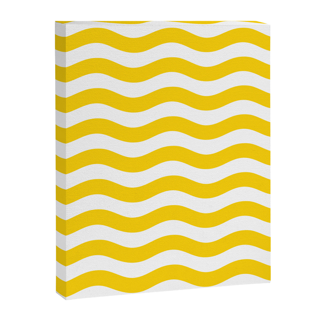 Wavy Stripes Patten Yellow Canvas Print Gallery Image 8
