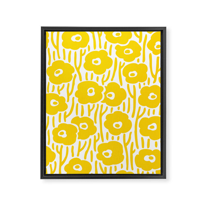 Wild Flowers Yellow Framed Canvas Print Gallery Image 8