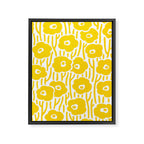 Wild Flowers Yellow Framed Canvas Print Gallery Image 8