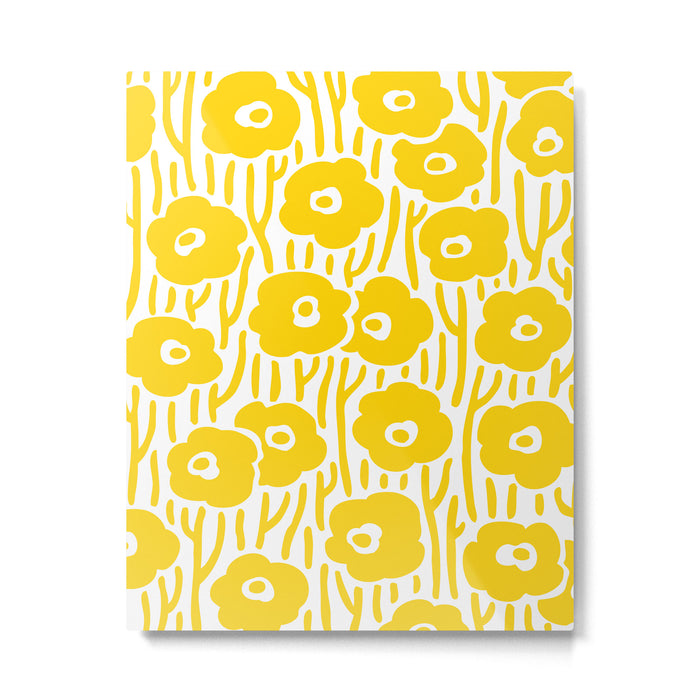 Wild Flowers Yellow Metal Print Gallery Image 1