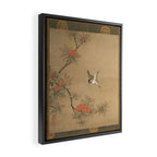16th Century Japanese Bird and Peony Edo Era Painting Framed Canvas Print Gallery Image 2