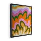 70s Hippie Retro Abstract Colorful Explosion Framed Canvas Print Gallery Image 2
