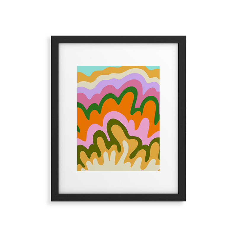 70s Hippie Retro Abstract Colorful Explosion Framed Art Print Gallery Image 6