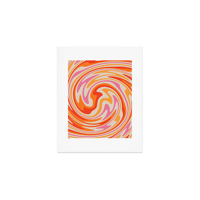 70s Retro Swirl Color Abstract Art Print Gallery Image 1