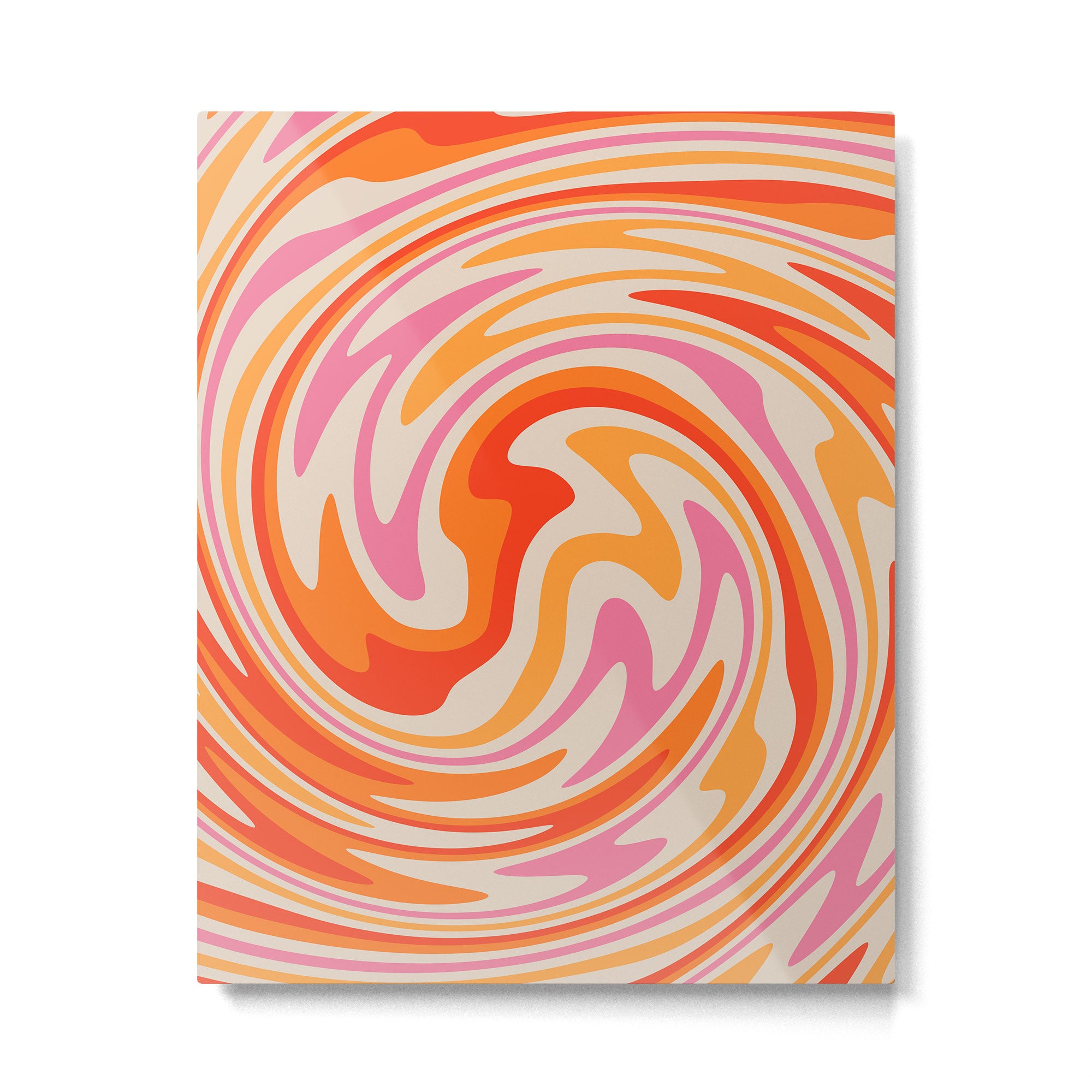 70s Retro Swirl Color Abstract Metal Print Gallery Image 6