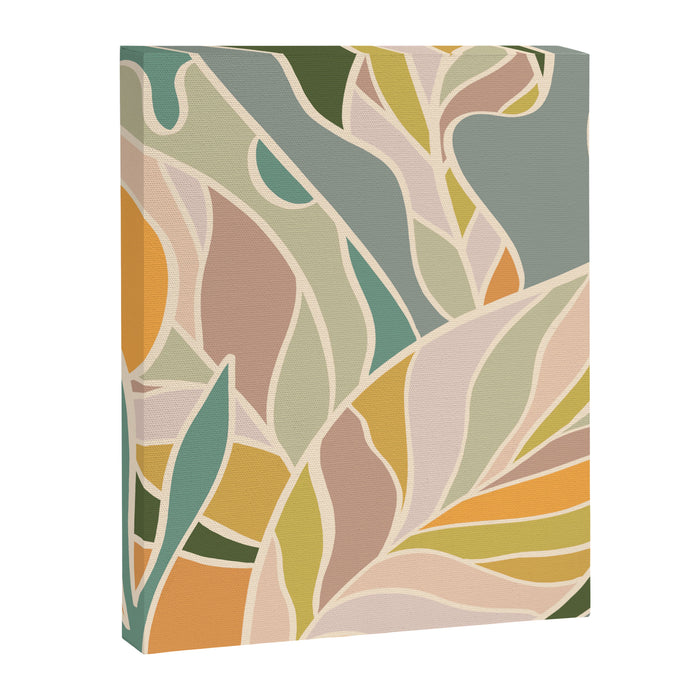 Abstract Botanical Mid century Modern Canvas Print Gallery Image 1