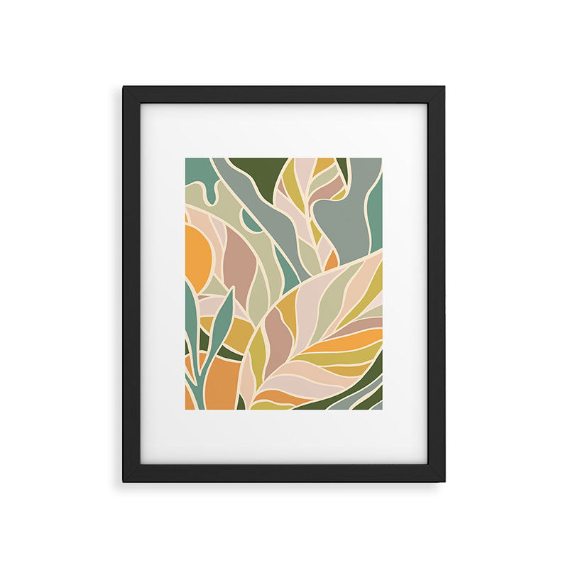 Abstract Botanical Mid century Modern Framed Art Print Gallery Image 6