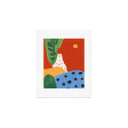 Abstract Desert Landscape Colorful Modern Shapes Mid Century Art Print Gallery Image 1