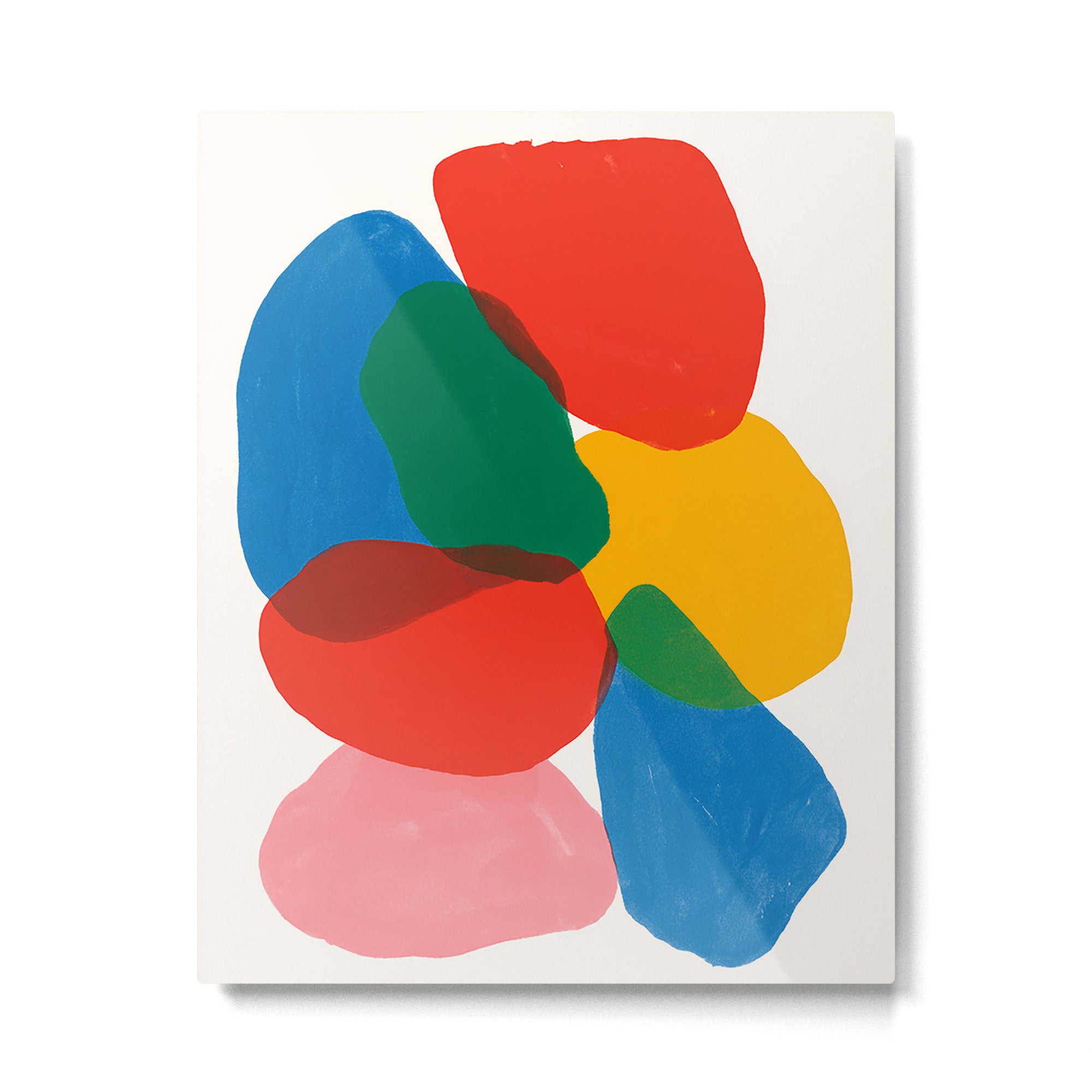 Abstract Organic Shapes Color Block Modern Minimal Composition Metal Print Gallery Image 4